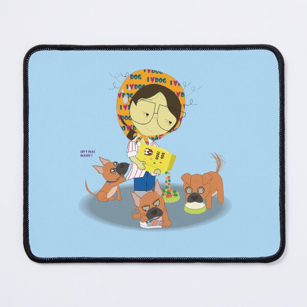 Item preview, Little girl adopt 3 puppies, Cute dogs with Girl, Parent dog wear hood "I love dog", Thai ridgeback dog, Dog day, Dog lover designed and sold by Figaro-17.