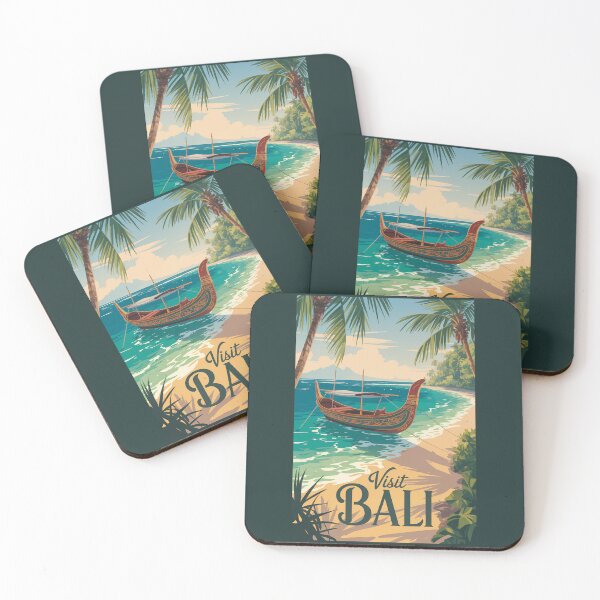 Item preview, Bali Indonesia Illustration Travel Art Vintage designed and sold by KrisSidDesigns.