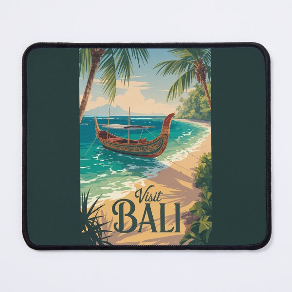 Item preview, Bali Indonesia Illustration Travel Art Vintage designed and sold by KrisSidDesigns.