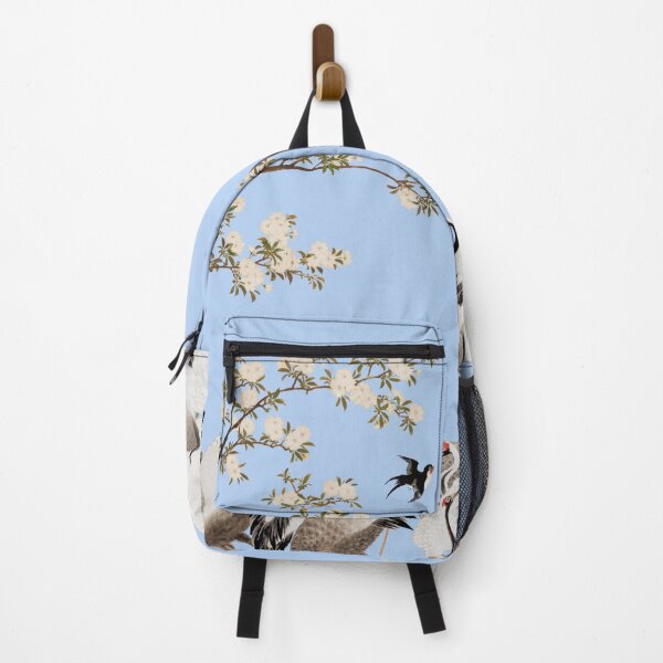 Item preview, Antique Japanese Screen Red Capped Cranes and Cherry Trees designed and sold by Pixelchicken.