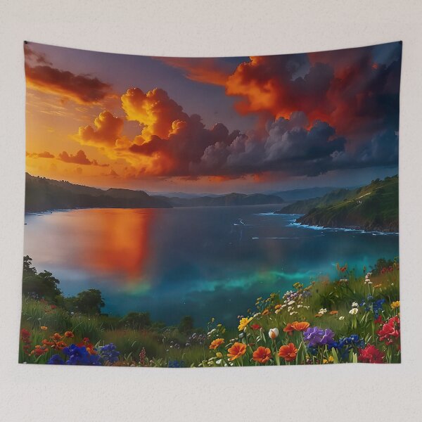 Item preview, Sunset over the bay designed and sold by PixelParadies.