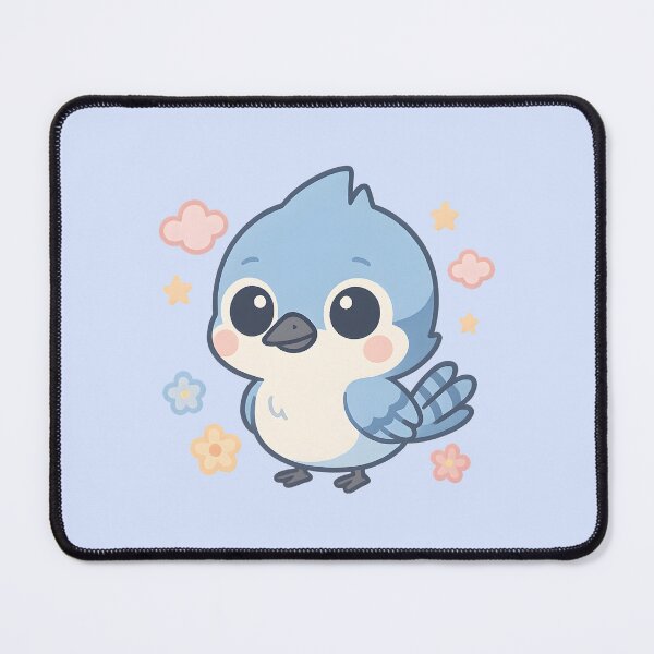Item preview, Baby Blue Jay Cute Cartoon Bird Illustration Fun Nature Art designed and sold by Slayfandom.