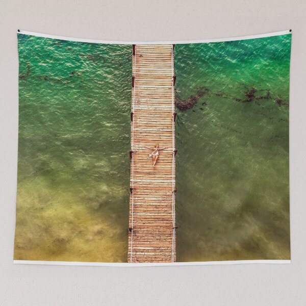 Item preview, Tropical Zanzibar Pier Aerial View Dreamy Escape designed and sold by Amanda's Factory.