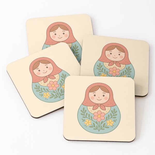 Item preview, Babushka Doll Cute Russian Nesting Doll Illustration Folk Art Design designed and sold by Slayfandom.