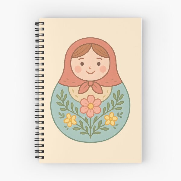 Item preview, Babushka Doll Cute Russian Nesting Doll Illustration Folk Art Design designed and sold by Slayfandom.