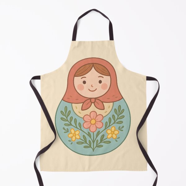 Item preview, Babushka Doll Cute Russian Nesting Doll Illustration Folk Art Design designed and sold by Slayfandom.