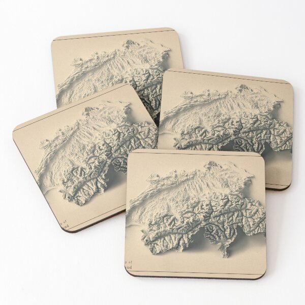 Item preview, Switzerland Shaded Relief Map 3D digitally-rendered designed and sold by ThinkAboutMaps.
