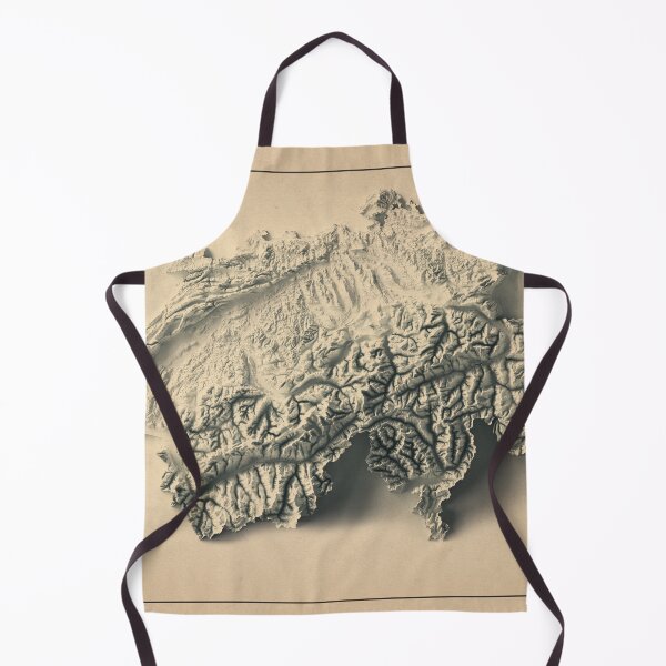 Item preview, Switzerland Shaded Relief Map 3D digitally-rendered designed and sold by ThinkAboutMaps.