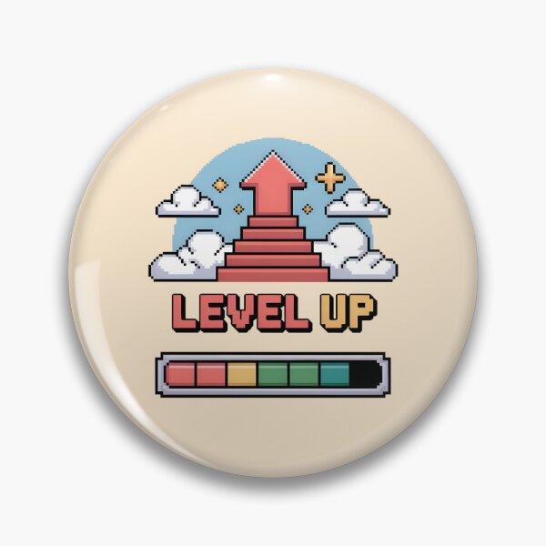 Item preview, Level Up Pixel Art – Retro Gaming Motive with Progress Bar, Motivation Design designed and sold by NewAspect.