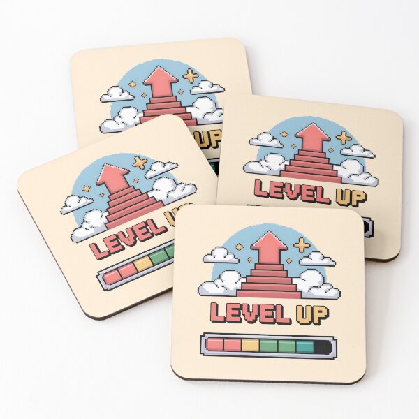 Item preview, Level Up Pixel Art – Retro Gaming Motive with Progress Bar, Motivation Design designed and sold by NewAspect.