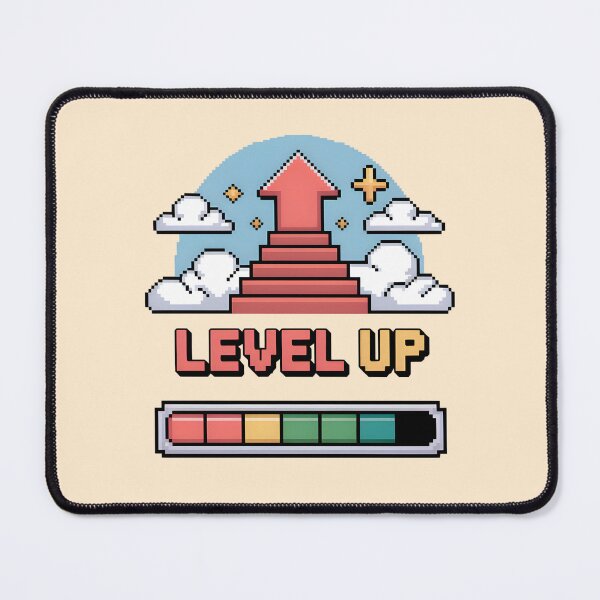 Item preview, Level Up Pixel Art – Retro Gaming Motive with Progress Bar, Motivation Design designed and sold by NewAspect.