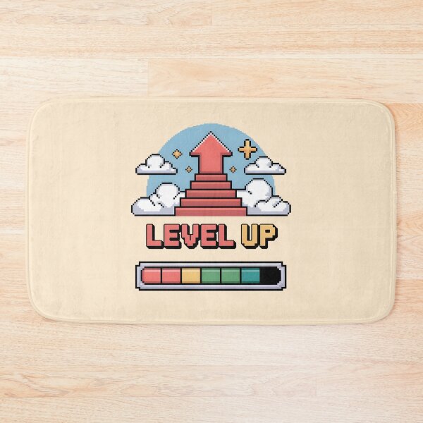Item preview, Level Up Pixel Art – Retro Gaming Motive with Progress Bar, Motivation Design designed and sold by NewAspect.