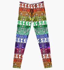 Deadhead Bears Pattern 2 - Rainbow Pride Pattern Leggings