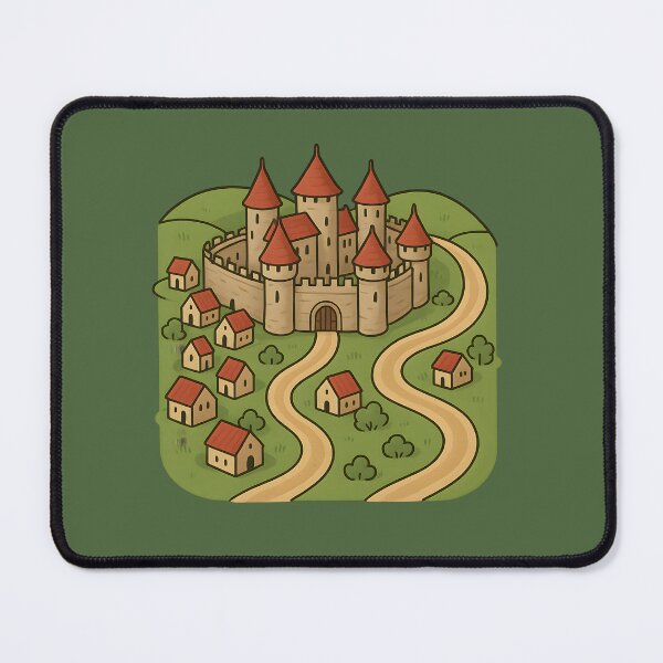 Item preview, Medieval Tile Board Game Castle Strategy Illustration Fantasy Game Art designed and sold by Slayfandom.