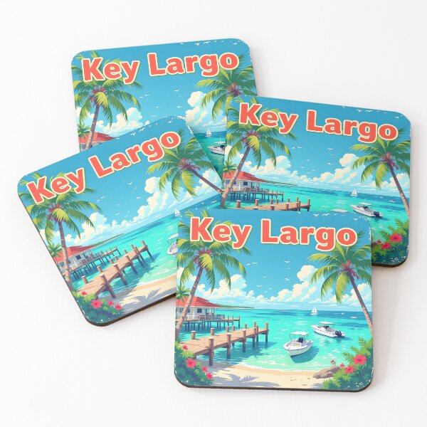 Item preview, Key Largo: Vintage-Style Painterly Travel Poster designed and sold by LSVart.