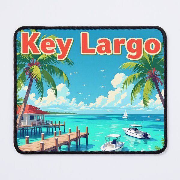 Item preview, Key Largo: Vintage-Style Painterly Travel Poster designed and sold by LSVart.