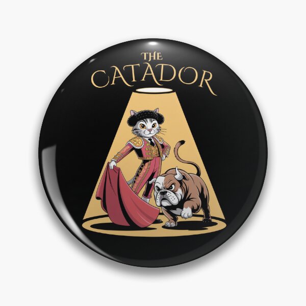 Item preview, The Catador – Cat Matador vs Bulldog designed and sold by Snark Town Tees.