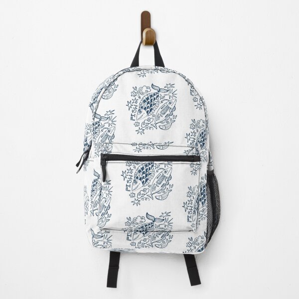Item preview, Illustration fish with monotone blue sea mood ;) designed and sold by Waanwaat.
