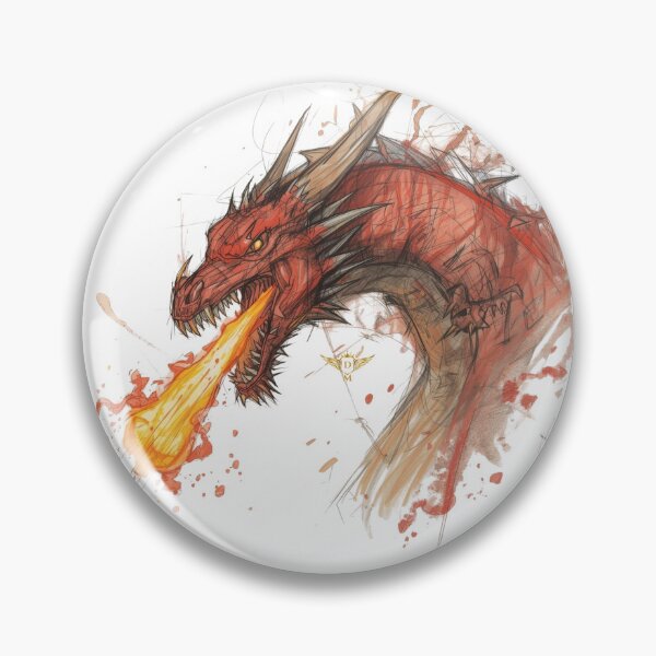 Artikelvorschau, Fierce Red Dragon Breathing Flames of Destruction entworfen und verkauft von DM.