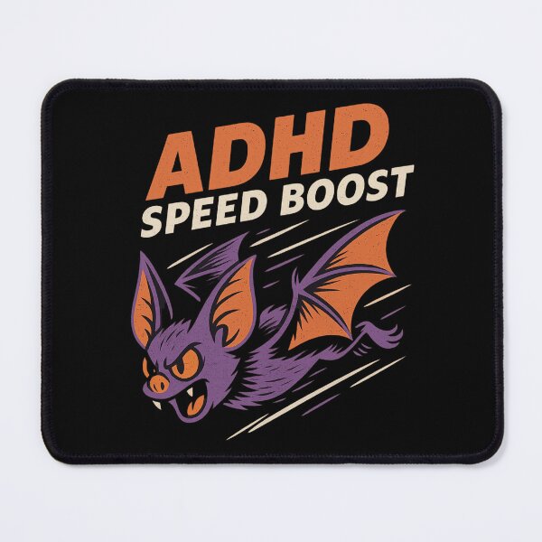 Item preview, ADHD Speed Boost Bat – Vintage Comic Halloween Style designed and sold by Meandmyshop.