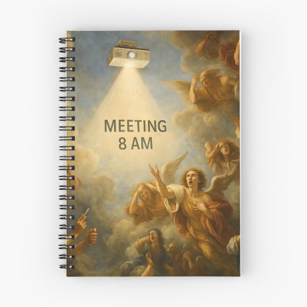 Item preview, Meeting at 8 AM | Funny Classical Ceiling Painting Meme designed and sold by The Classics Freak.