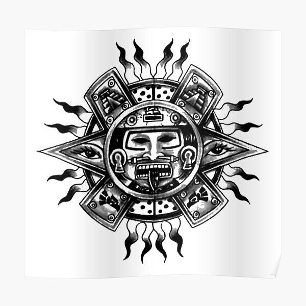 Mexican Aztec Skull Tattoo