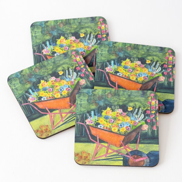 Item preview, Wheelbarrow of Flowers designed and sold by Visuddhi.