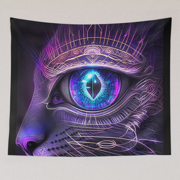 Item preview, CATS EYE - THIRD EYE - BLACK CAT - 4D designed and sold by CleverCulture.