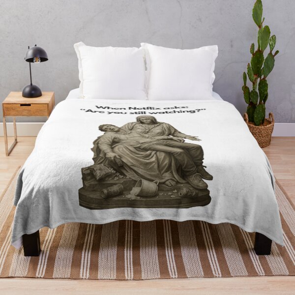 Item preview, When Netflix Asks Are You Still Watching | Funny Classical Statue Meme Art designed and sold by The Classics Freak.