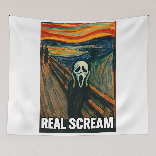 Item preview, Real Scream | Funny Munch Painting Meets Horror Movie Meme designed and sold by The Classics Freak.