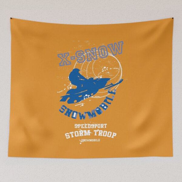 Item preview, Arctic Snowmobile Troop Graphic – Extreme Winter Expedition Art for Cold Riders designed and sold by DreamFlux.