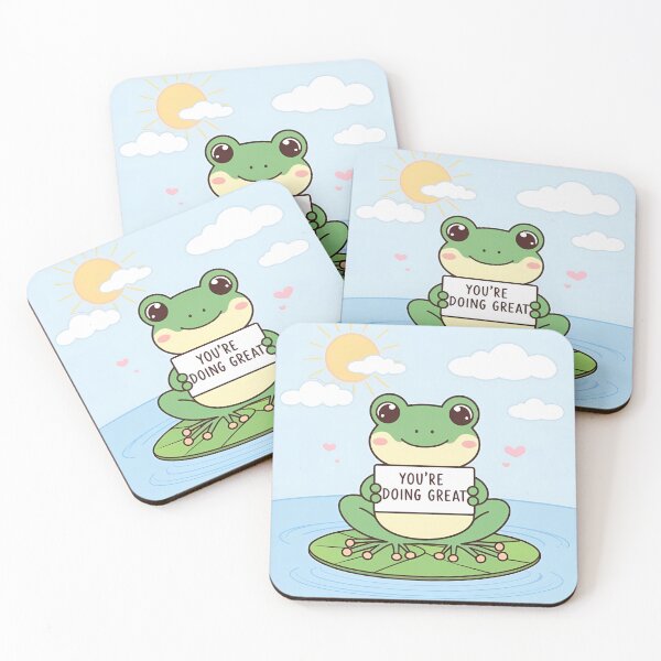 Item preview, Positive Affirmation - YOU'RE DOING GREAT - Motivational Quote, Kawaii Encouragement, Self-Care Decal designed and sold by Karina Creative Studio.