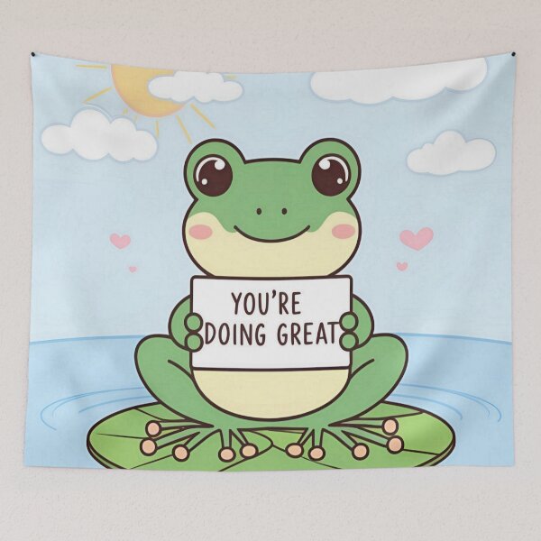 Item preview, Positive Affirmation - YOU'RE DOING GREAT - Motivational Quote, Kawaii Encouragement, Self-Care Decal designed and sold by Karina Creative Studio.