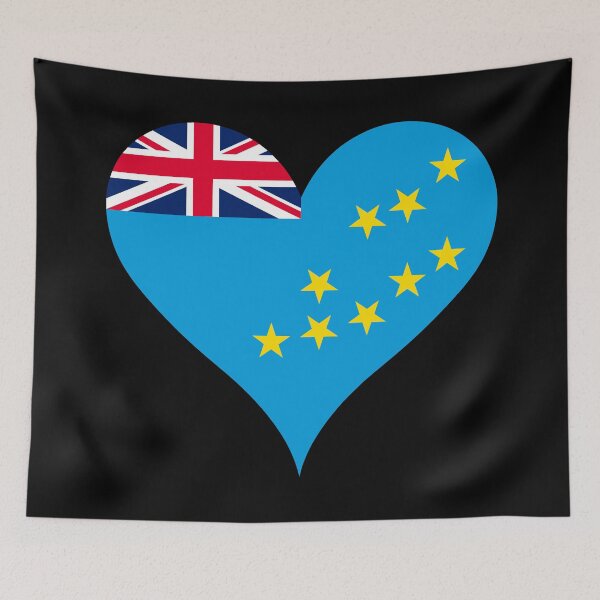 Item preview, Tuvalu Heart Flag designed and sold by NTGUILTY.