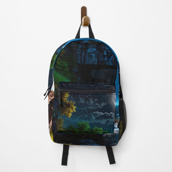 Item preview, Moonlit night at the waterfall designed and sold by PixelParadies.