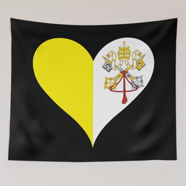 Item preview, Vatican City Heart Flag designed and sold by NTGUILTY.