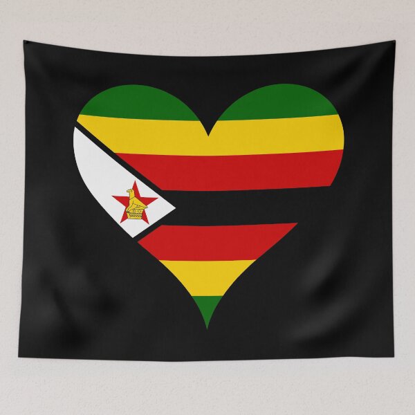 Item preview, Zimbabwe Heart Flag designed and sold by NTGUILTY.