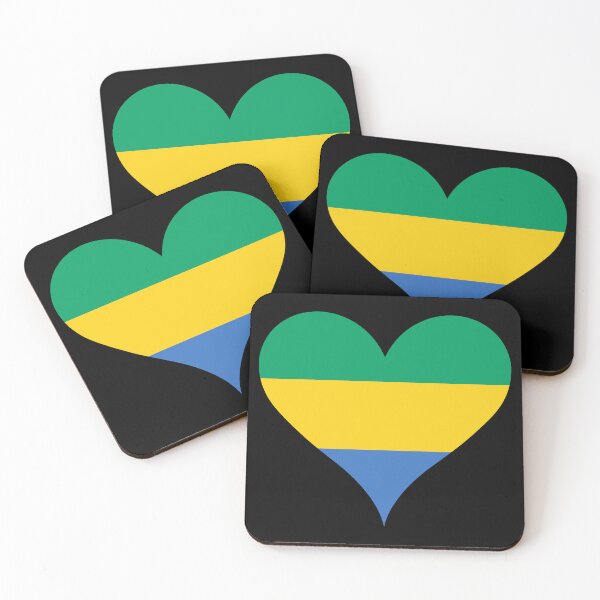 Item preview, Gabon Heart Flag designed and sold by NTGUILTY.