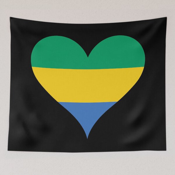 Item preview, Gabon Heart Flag designed and sold by NTGUILTY.