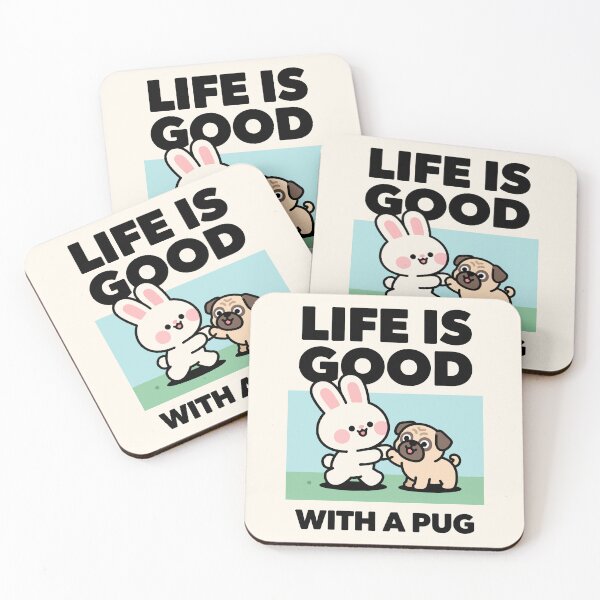 Item preview, Life is good with a Pug! designed and sold by Bird-and-Barnes.