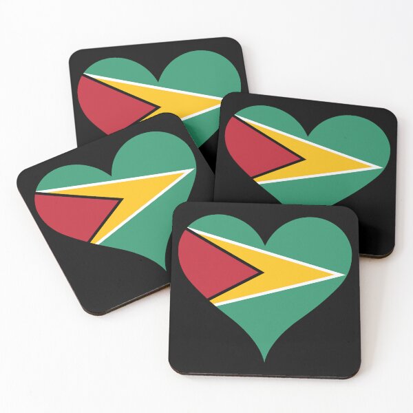 Item preview, Guyana Heart Flag designed and sold by NTGUILTY.