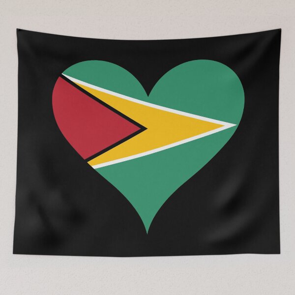 Item preview, Guyana Heart Flag designed and sold by NTGUILTY.