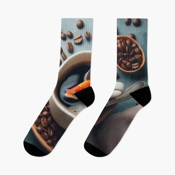 Item preview, A fish, swimming in a cup of coffee designed and sold by AngieStore16.