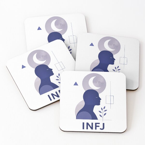 Item preview, INFJ Personality Introvert Minimalist Artwork (Center Print) designed and sold by W-Rm.