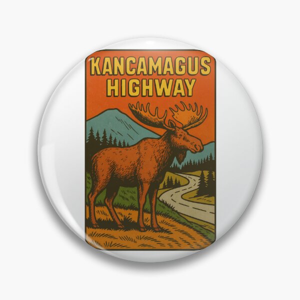 Artikelvorschau, Kancamagus Highway Vintage Style Aufkleber entworfen und verkauft von Decal Mania.