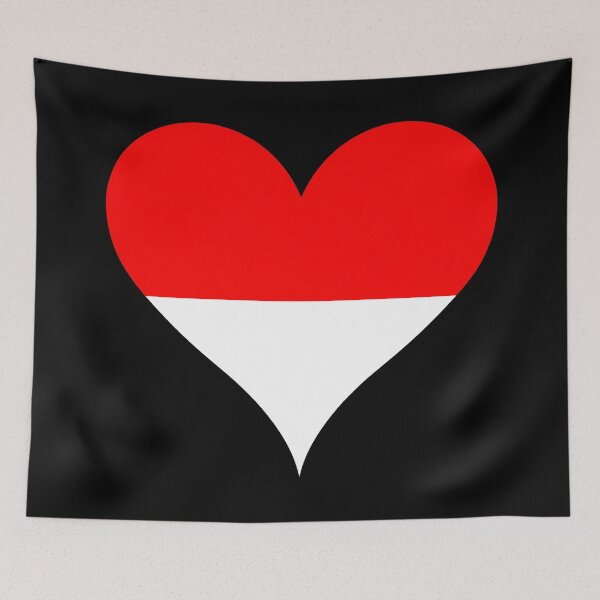 Item preview, Indonesia Heart Flag designed and sold by NTGUILTY.