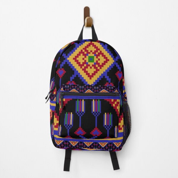 Item preview, Pixel Tribal Textile in Midnight Gold Sapphire Tone designed and sold by KiratiTra Designs.