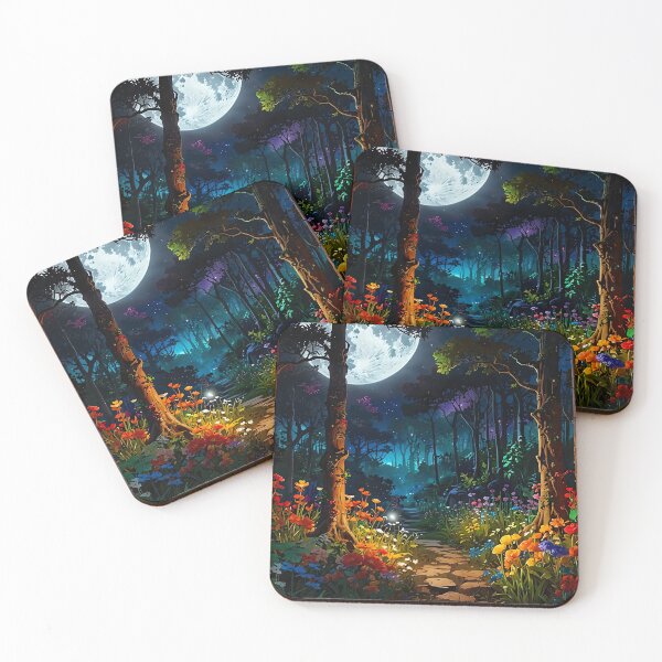 Item preview, Moon Path in the Enchanted Forest designed and sold by PixelParadies.