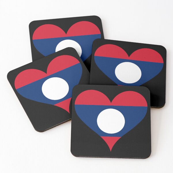 Item preview, Laos Heart Flag designed and sold by NTGUILTY.