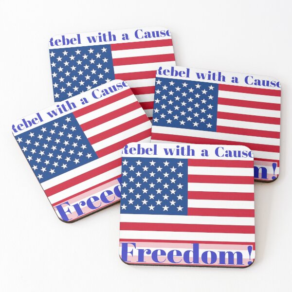 Item preview, Rebel with a cause: Freedom! American Flag designed and sold by Team Wings.